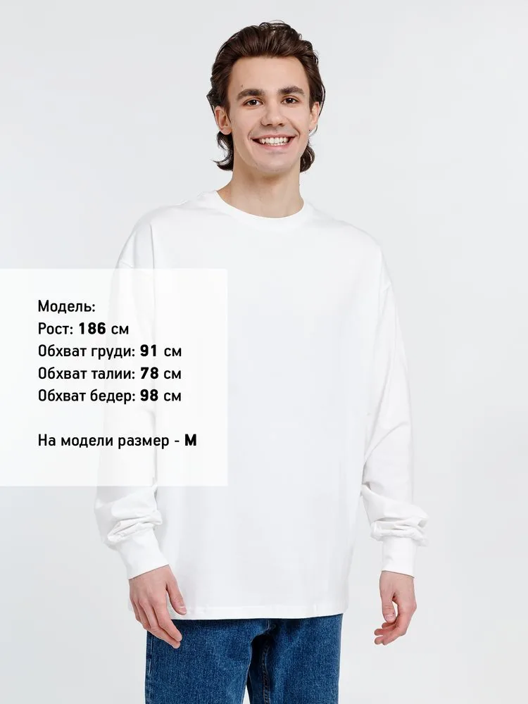 Футболка оверсайз унисекс City Sapiens, молочно-белая, размер M фото 6