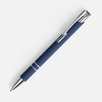 Ручка шариковая Keskus Soft Touch, темно-синяя фото 2