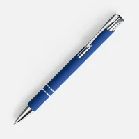 Ручка шариковая Keskus Soft Touch, ярко-синяя фото 2