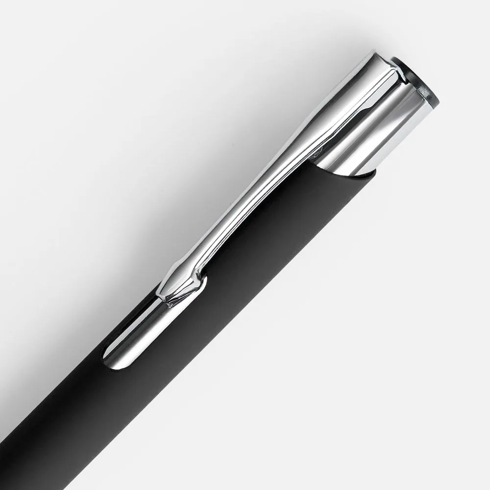 Ручка шариковая Keskus Soft Touch, черная фото 5