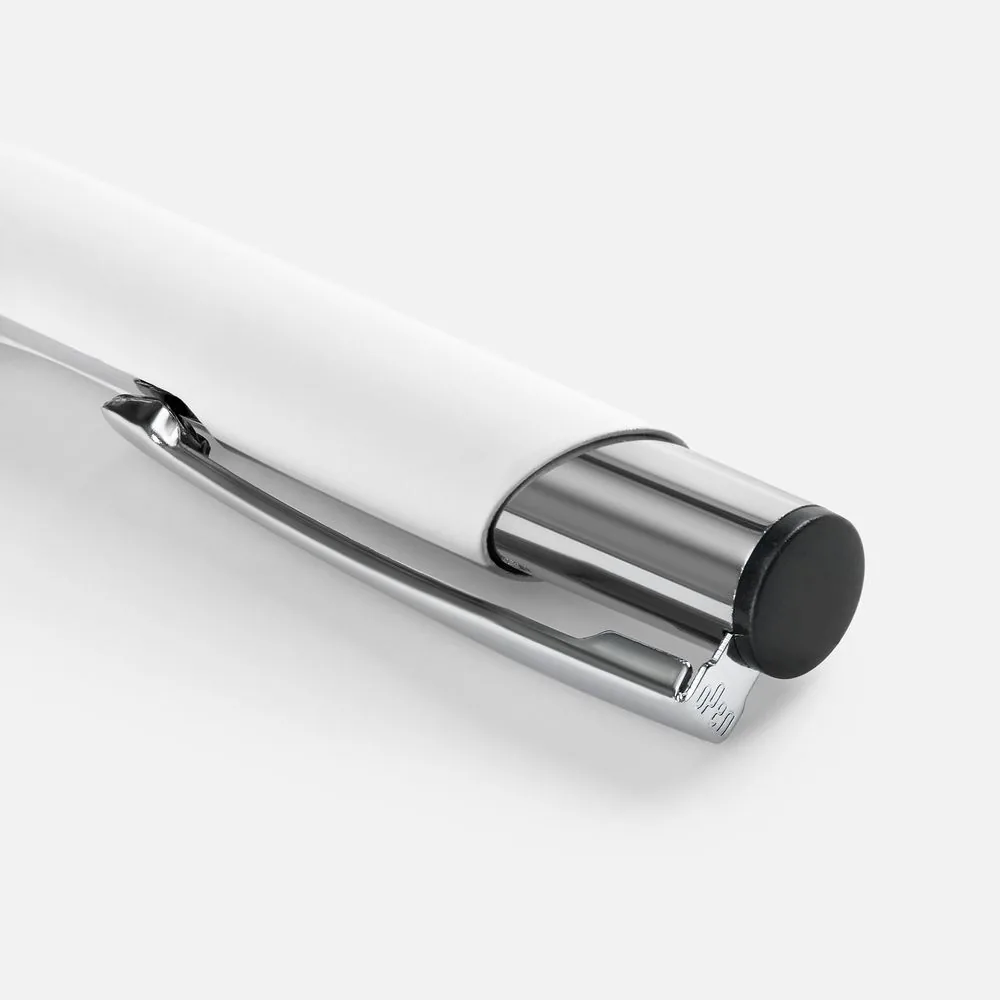 Ручка шариковая Keskus Soft Touch, белая фото 4