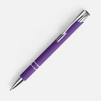 Ручка шариковая Keskus Soft Touch, фиолетовая фото 2