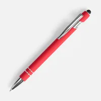 Ручка шариковая Pointer Soft Touch со стилусом, красная фото 2