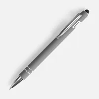 Ручка шариковая Pointer Soft Touch со стилусом, серая фото 2