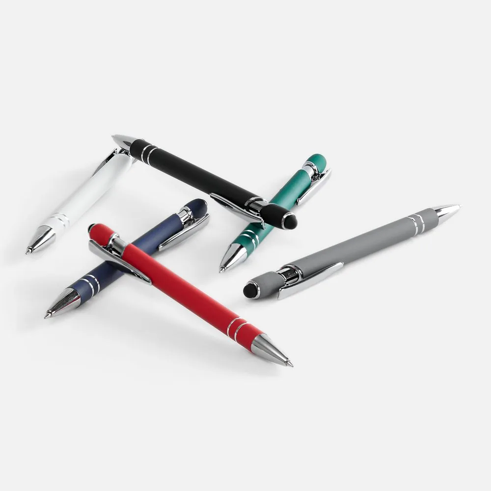 Ручка шариковая Pointer Soft Touch со стилусом, зеленая фото 6