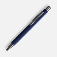 Ручка шариковая Atento Soft Touch, темно-синяя фото 2