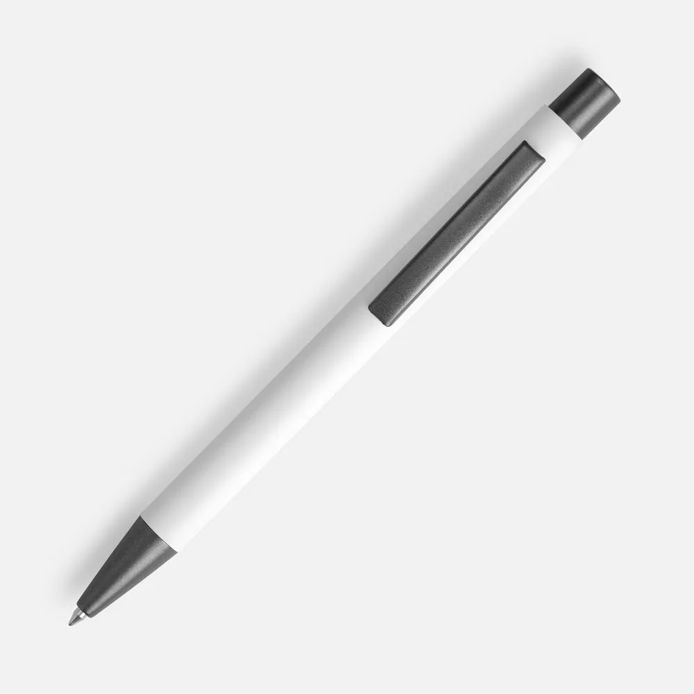 Ручка шариковая Atento Soft Touch, белая фото 3