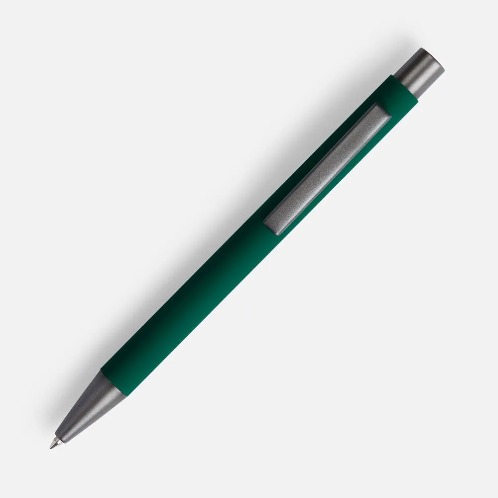 Ручка шариковая Atento Soft Touch, зеленая фото 3