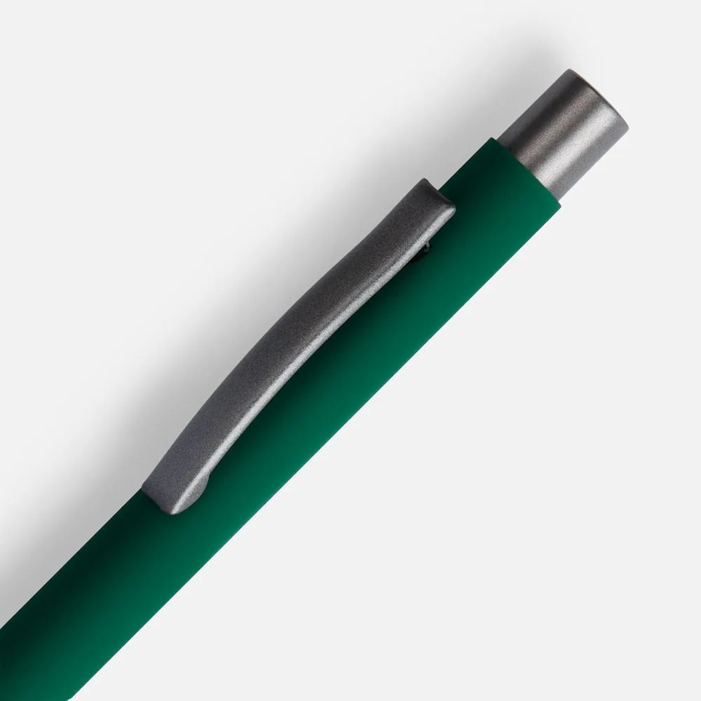Ручка шариковая Atento Soft Touch, зеленая фото 4