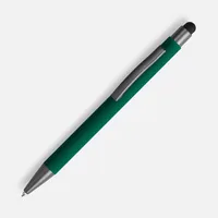 Ручка шариковая Atento Soft Touch со стилусом, зеленая фото 2