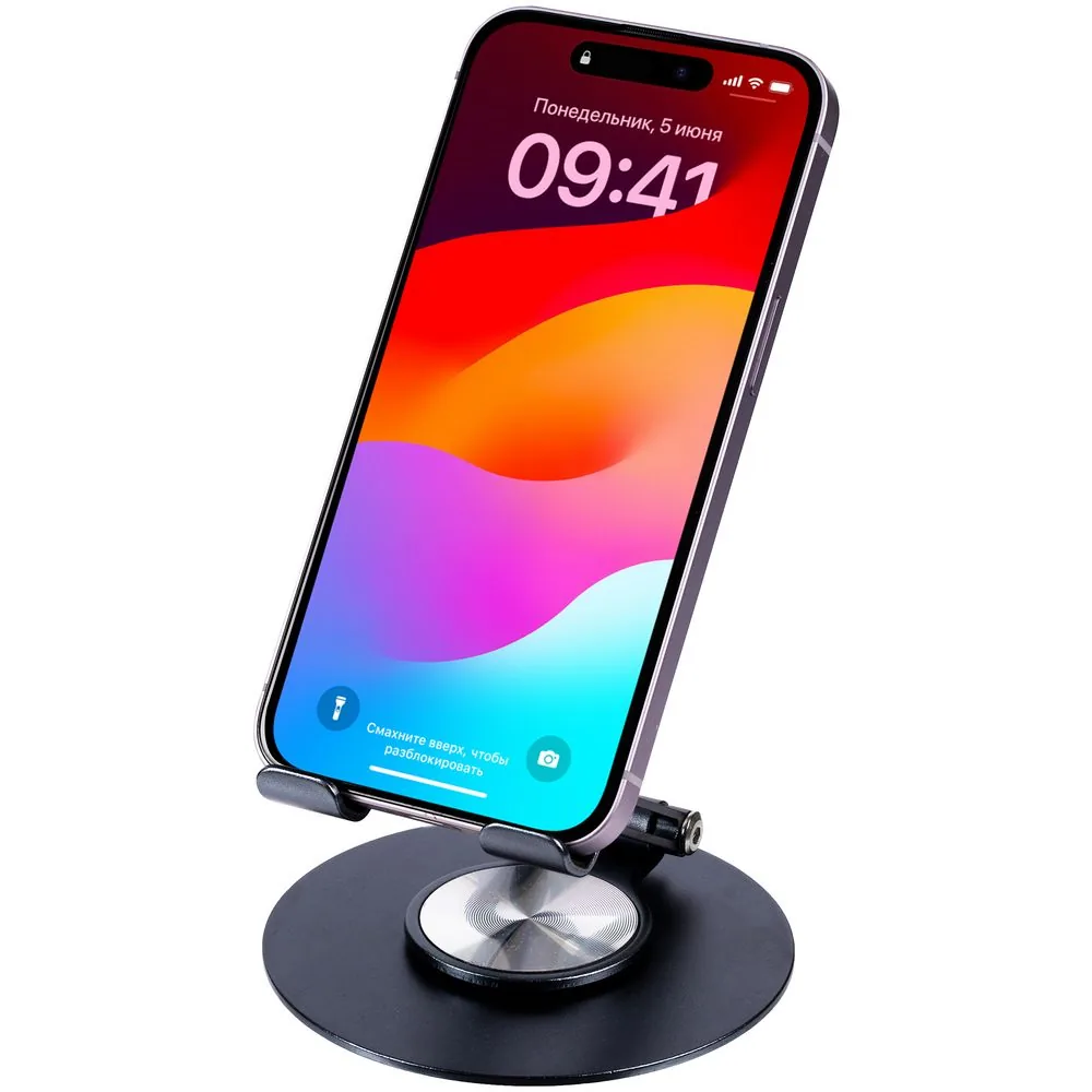 Подставка для смартфона Smartic, черный металлик фото 5
