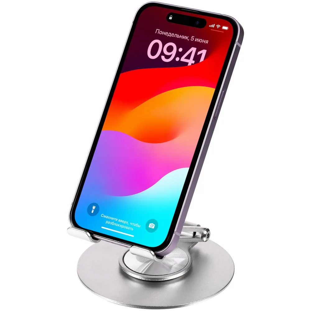 Подставка для смартфона Smartic, серебристая фото 5