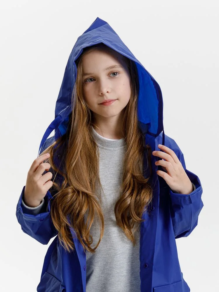 Дождевик детский RainDrop Kids, ярко-синий, 12 лет (рост 142-152) фото 17