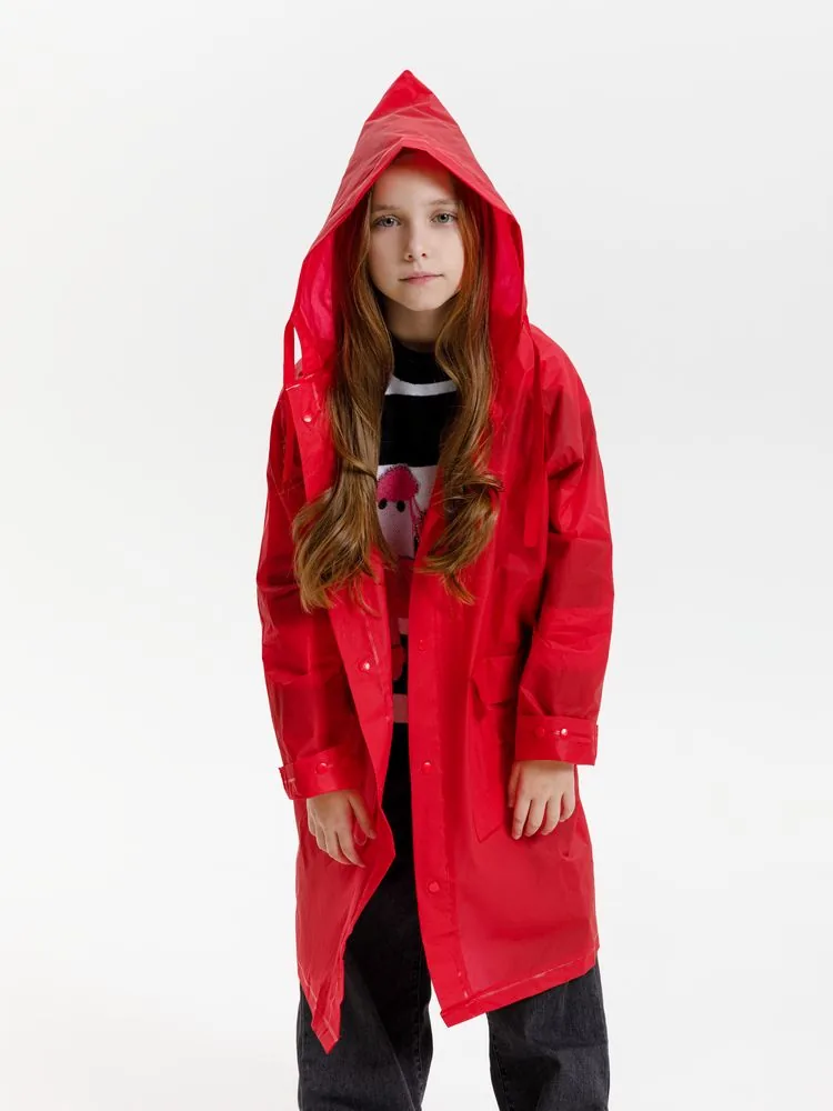 Дождевик детский RainDrop Kids, красный, 8 лет (рост 118-128) фото 13