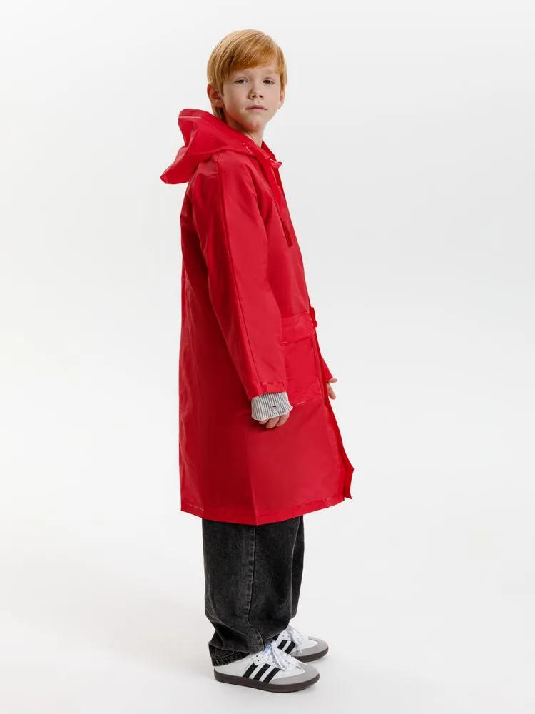Дождевик детский RainDrop Kids, красный, 8 лет (рост 118-128) фото 16