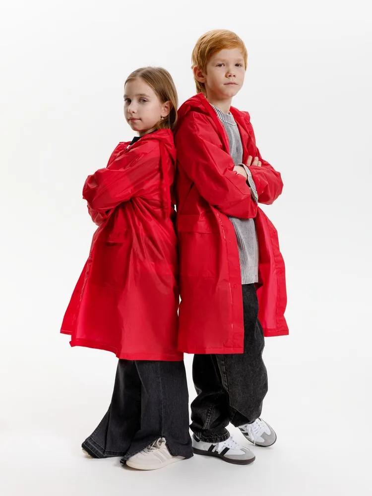 Дождевик детский RainDrop Kids, красный, 8 лет (рост 118-128) фото 19
