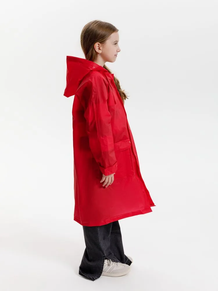 Дождевик детский RainDrop Kids, красный, 10 лет (рост 130-140) фото 11