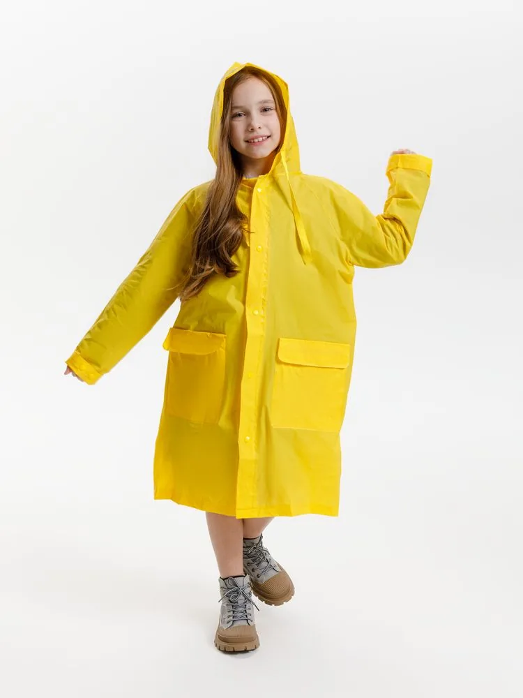 Дождевик детский RainDrop Kids, желтый, 8 лет (рост 118-128) фото 13