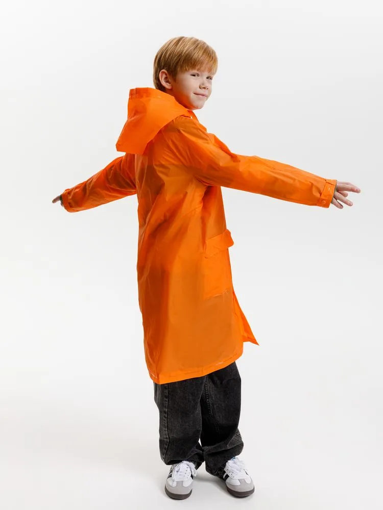 Дождевик детский RainDrop Kids, оранжевый, 8 лет (рост 118-128) фото 13