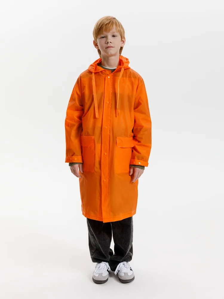 Дождевик детский RainDrop Kids, оранжевый, 12 лет (рост 142-152) фото 10