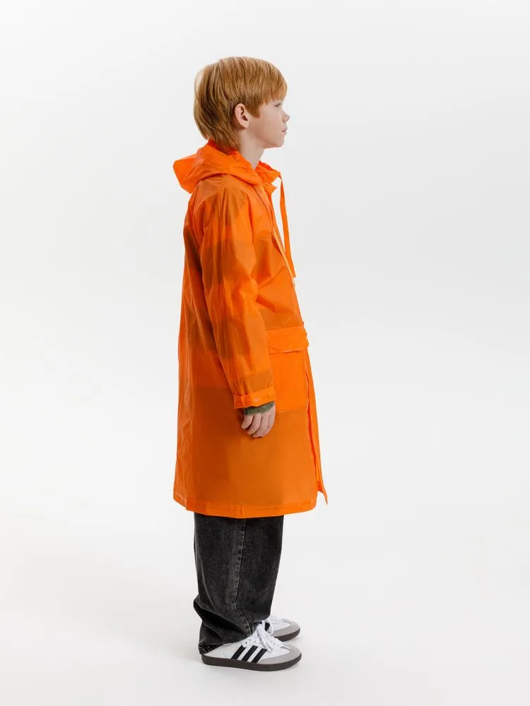 Дождевик детский RainDrop Kids, оранжевый, 12 лет (рост 142-152) фото 11