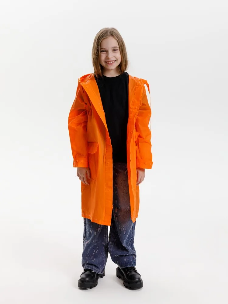 Дождевик детский RainDrop Kids, оранжевый, 12 лет (рост 142-152) фото 15