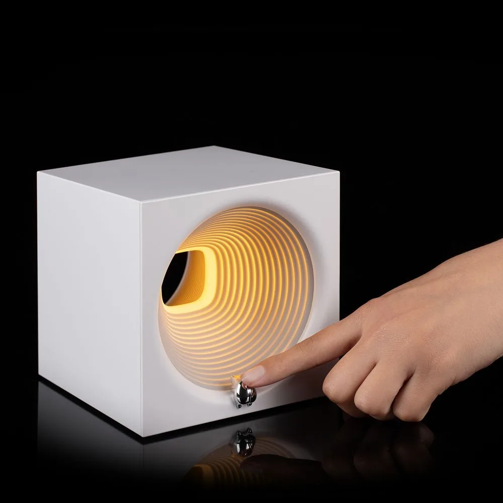 Bluetooth-колонка с подсветкой Volumetric, белая фото 8