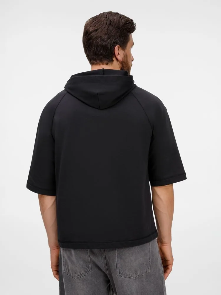 Футболка оверсайз унисекс с капюшоном Neofit, черная, размер XL/XXL фото 12