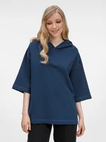 Футболка оверсайз унисекс с капюшоном Neofit, темно-синяя, размер XL/XXL фото 2