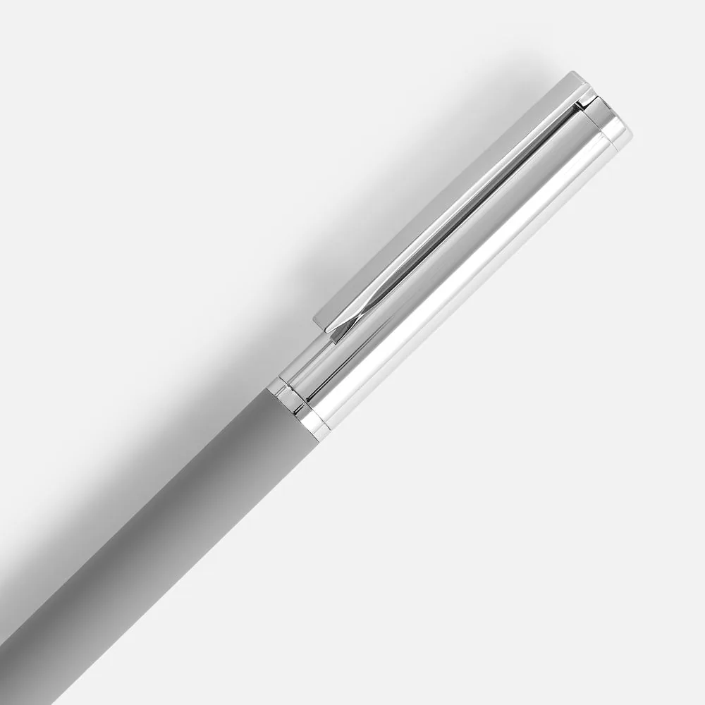 Ручка шариковая Eyeshot Soft Touch, серая фото 4