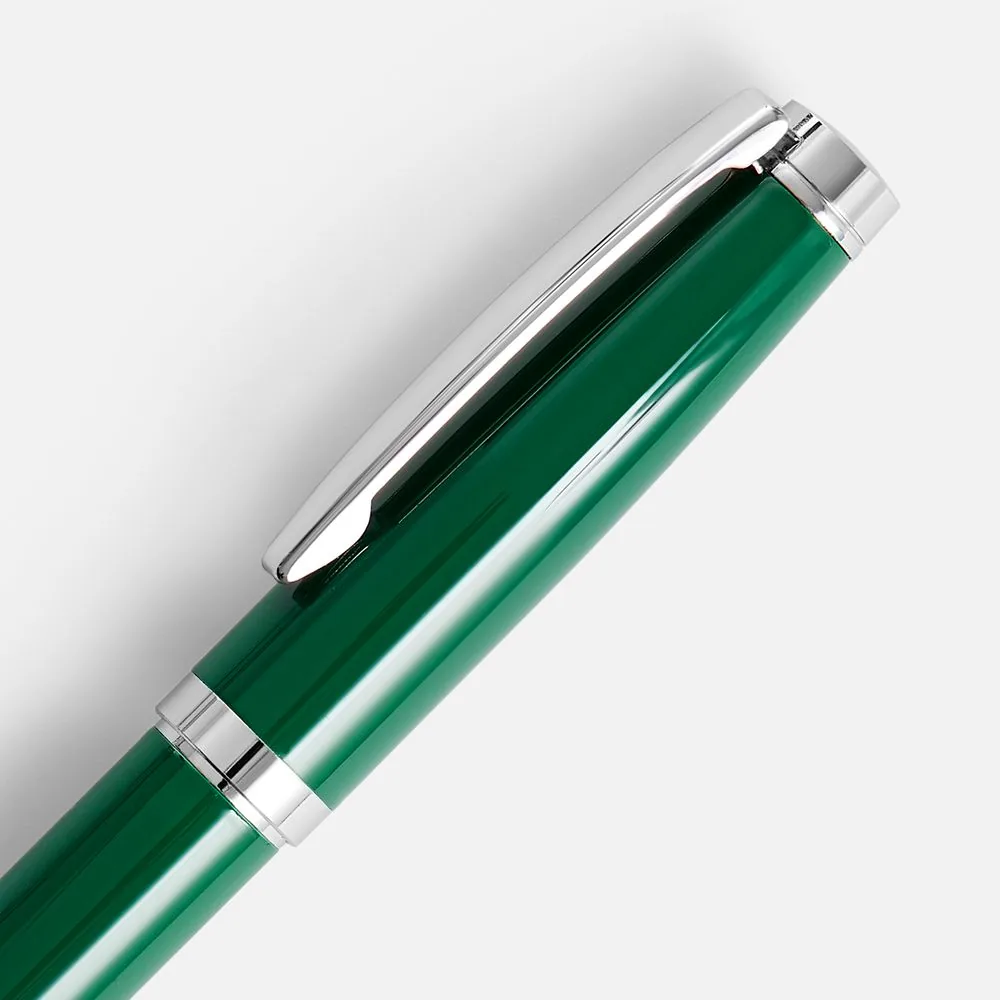 Ручка шариковая Letra Chrome, глянцевая, темно-зеленая фото 4