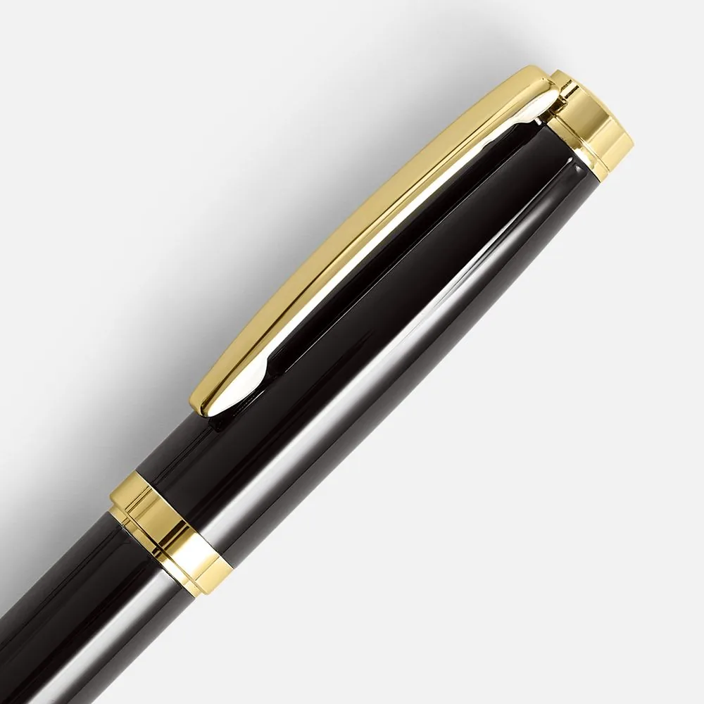 Ручка шариковая Letra Gold, глянцевая, черная фото 4