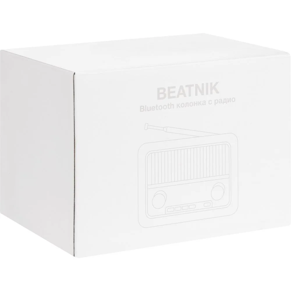 Bluetooth-колонка с радио Beatnik, коричневая фото 12