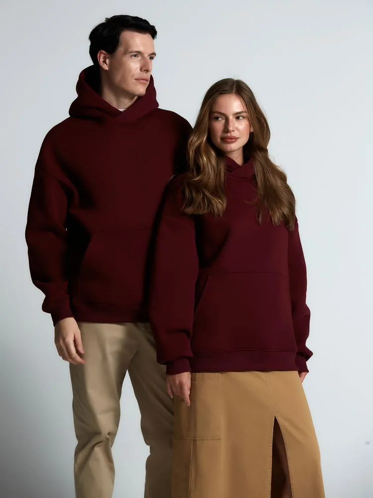 Худи Kulonga Oversize, бордовое, размер 3XL/4XL фото 11