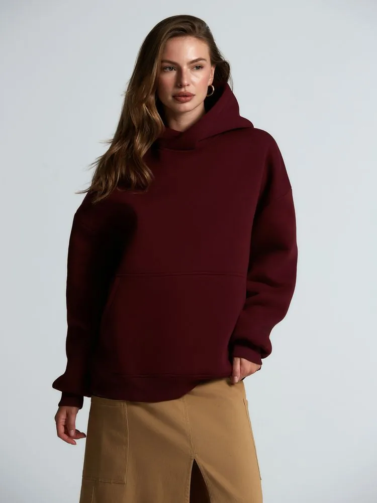 Худи Kulonga Oversize, бордовое, размер 3XL/4XL фото 13