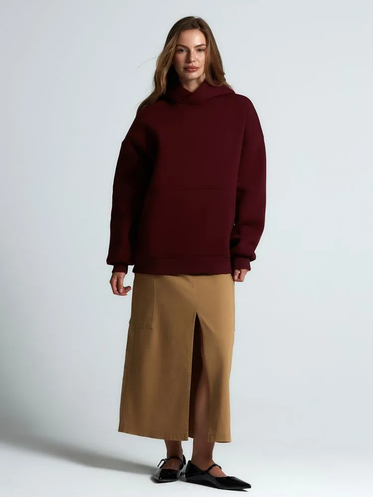 Худи Kulonga Oversize, бордовое, размер 3XL/4XL фото 14