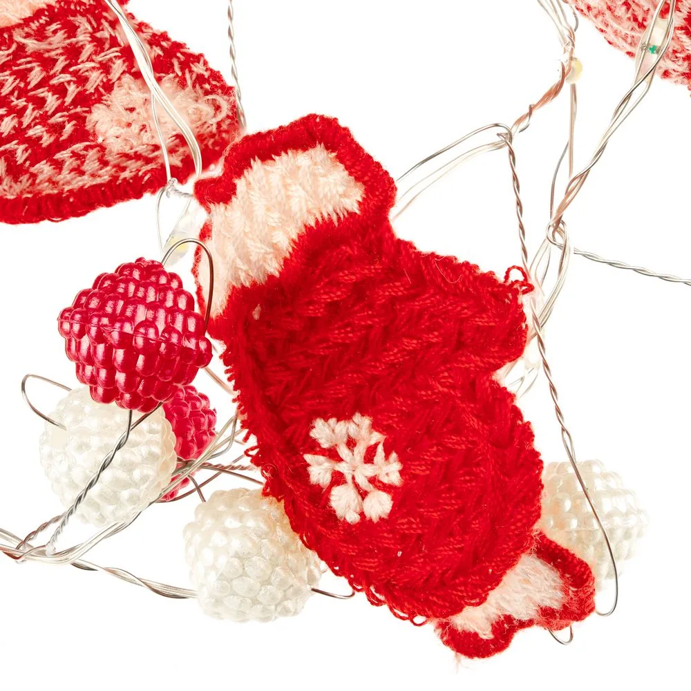 Гирлянда Merry Mittens, красная фото 5