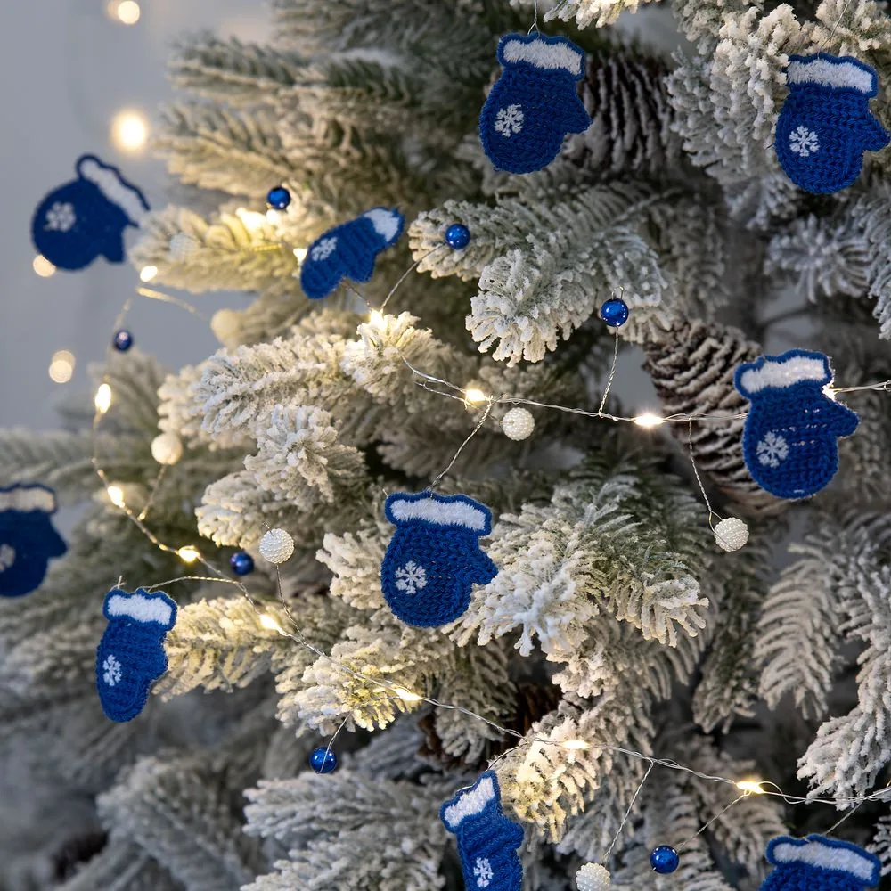 Гирлянда Merry Mittens, синяя фото 3