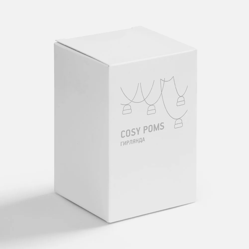 Гирлянда Cosy Poms, красная фото 7