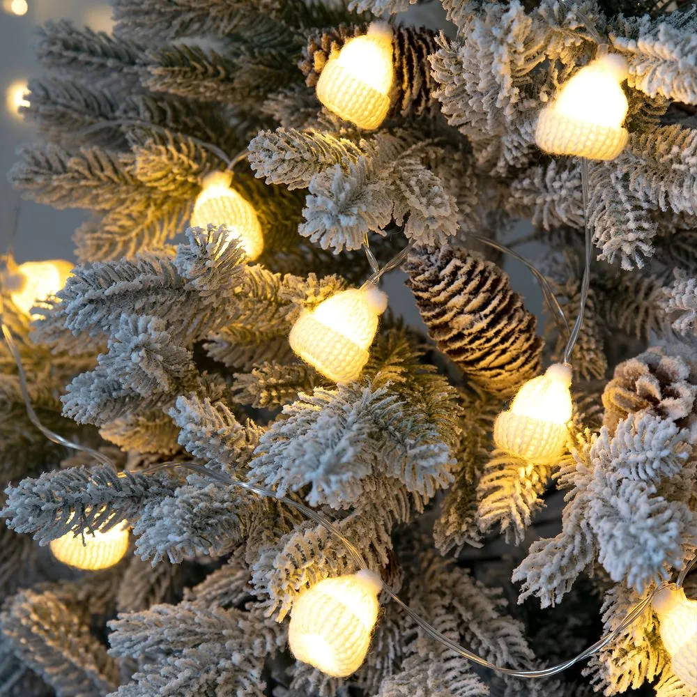 Гирлянда Cosy Poms, белая фото 3