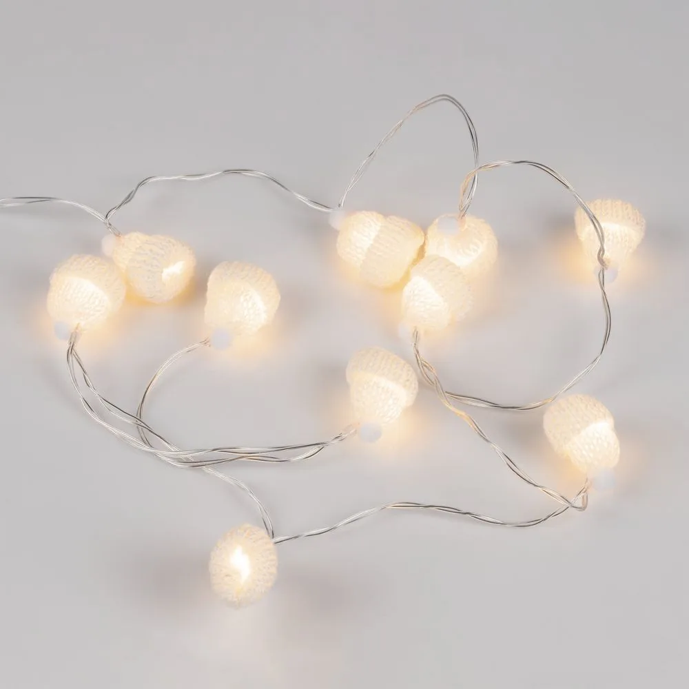 Гирлянда Cosy Poms, белая фото 4