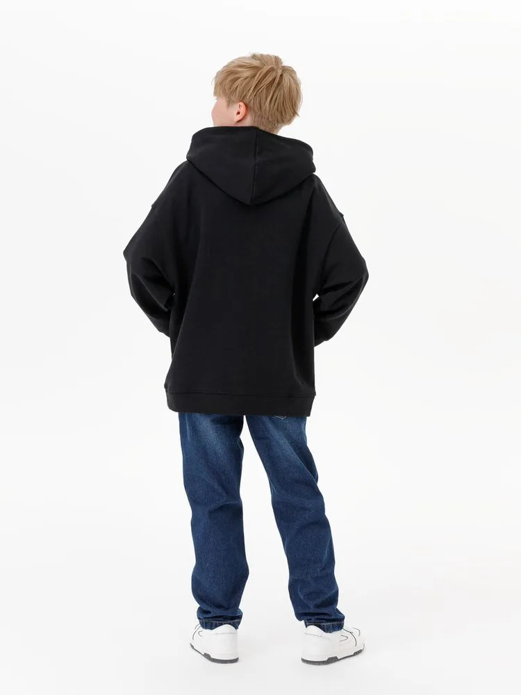 Худи детское оверсайз Houdini, черное, 14 лет фото 9