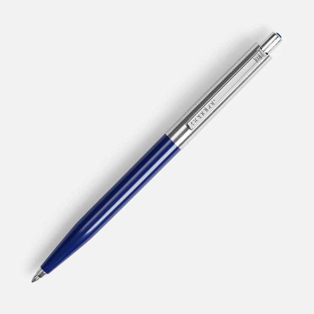 Ручка шариковая Senator Point Metal, ver.2, темно-синяя фото 3