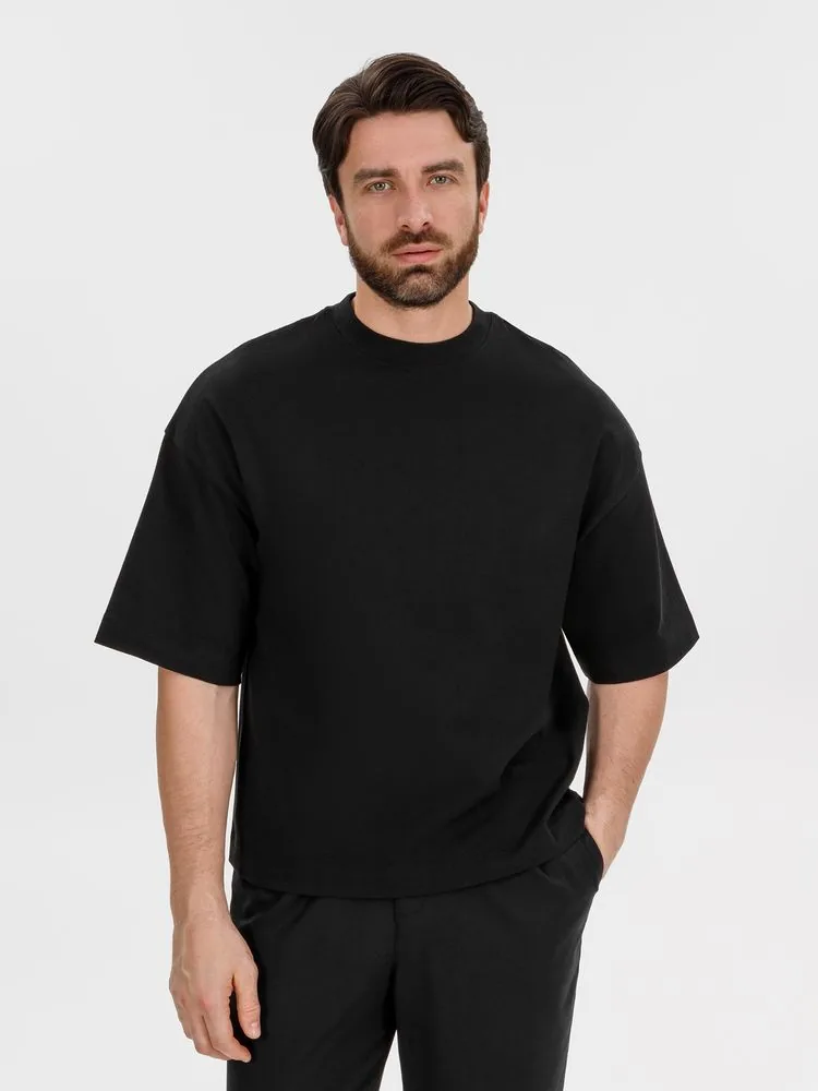 Футболка оверсайз Big boss, черная, размер 3XL/4XL