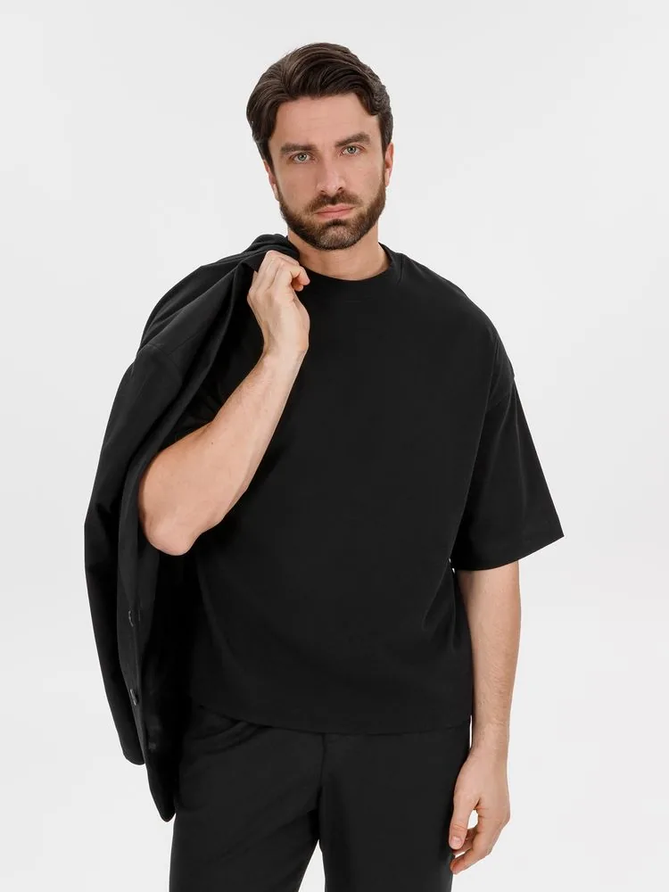 Футболка оверсайз Big boss, черная, размер 3XL/4XL фото 7