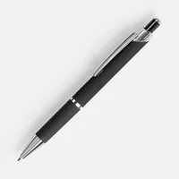 Ручка шариковая Chromos Soft Touch, черная фото 2