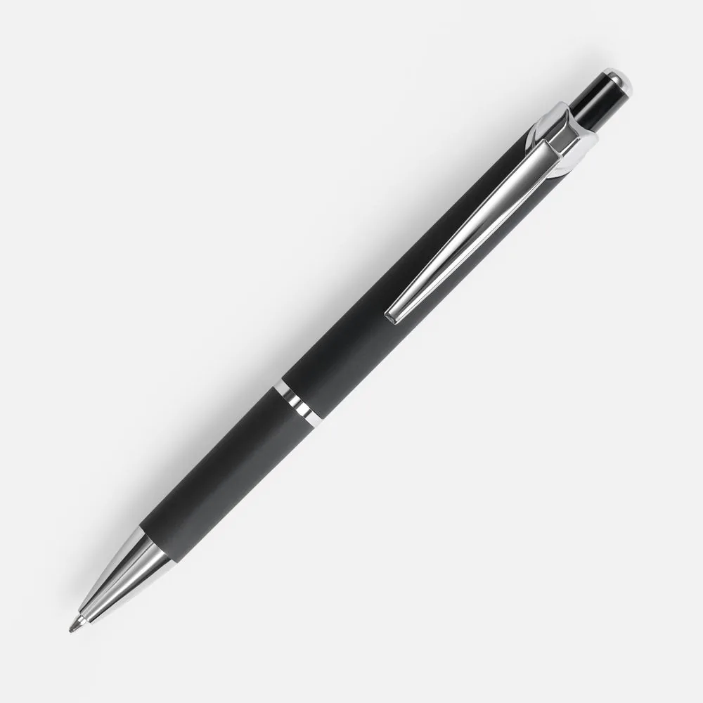 Ручка шариковая Chromos Soft Touch, черная фото 3