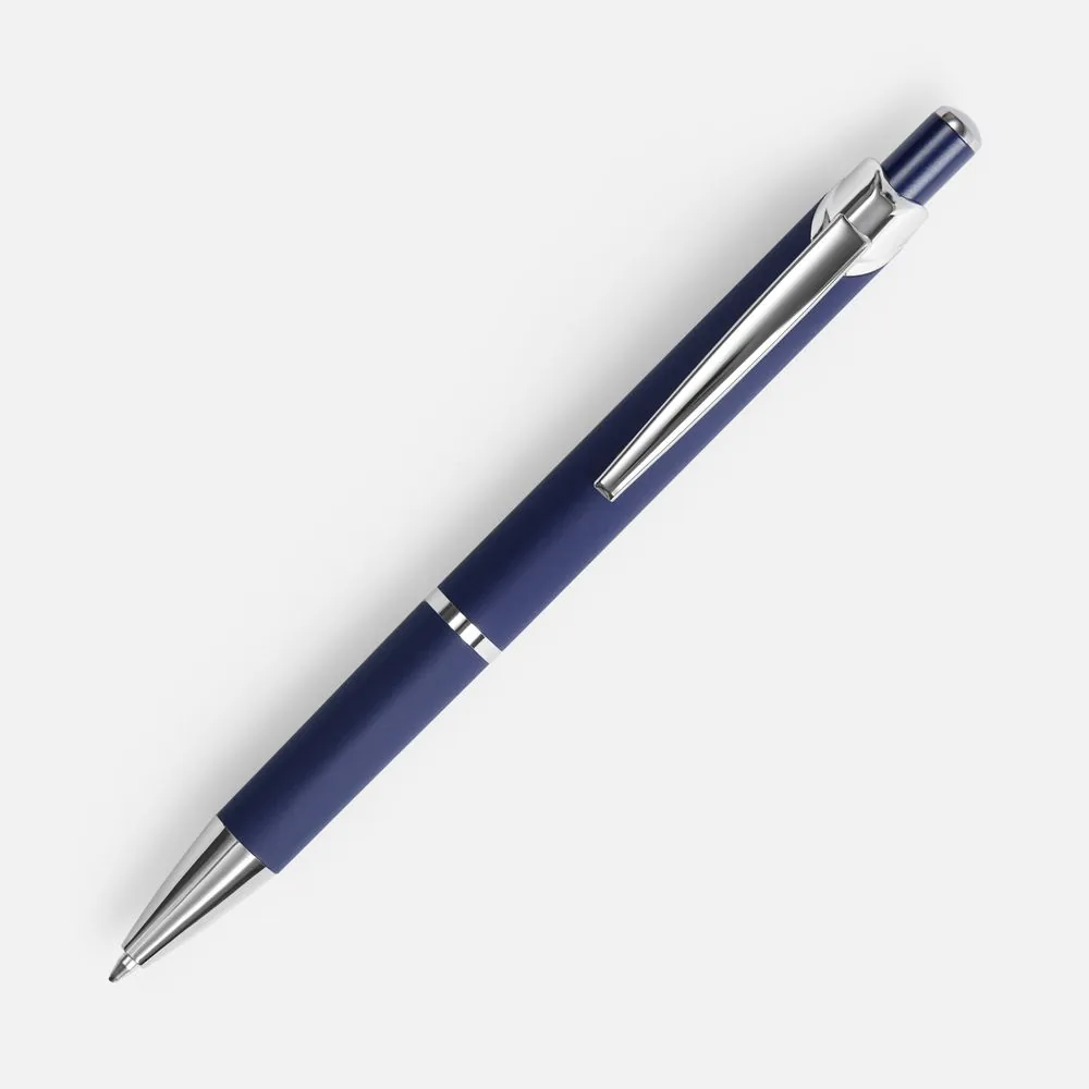 Ручка шариковая Chromos Soft Touch, синяя фото 3
