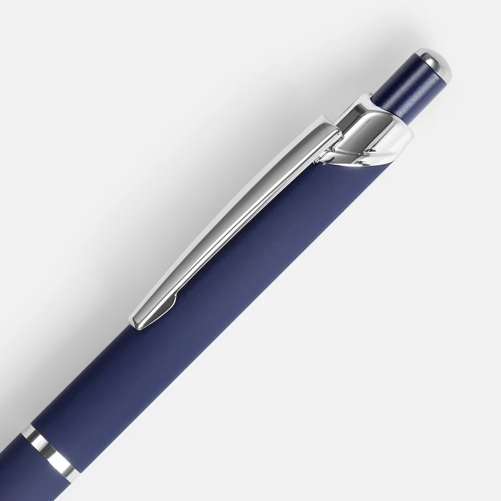 Ручка шариковая Chromos Soft Touch, синяя фото 4