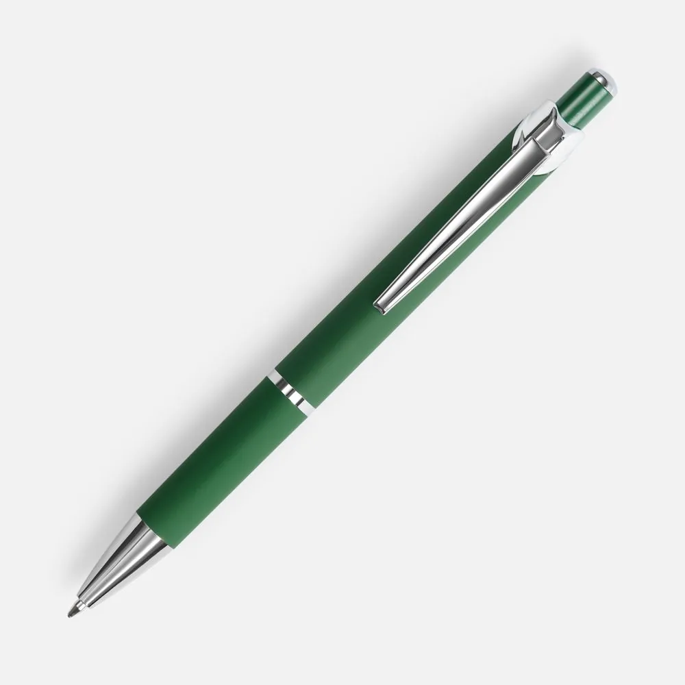 Ручка шариковая Chromos Soft Touch, зеленая фото 3